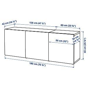 Dulap cu vitrina IKEA Besta Sindvik white 180x42x65 cm