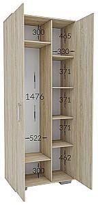 Dulap Confort-NV Nika 2D Stejar Sonoma(Bej)