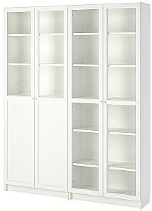 Dulap cu vitrina IKEA Billty / Oxberg white 160x30x202 cm