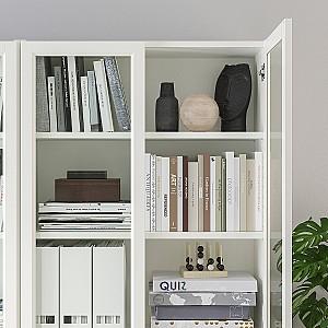Dulap cu vitrina IKEA Billty / Oxberg white 160x30x202 cm