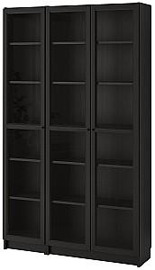 Dulap cu vitrina IKEA Billy /Oxberg black-brown 120x30x202 cm