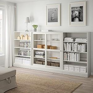 Dulap cu vitrina IKEA Havsta White 283x37x134 cm