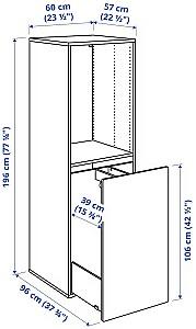 Dulap pentru copii IKEA Smastad cu unitate depozitare culisantă 60x57x196 Alb