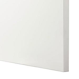 Dulap cu vitrina IKEA Besta White / Selsviken clear white / glossy glass 120x40x192 cm
