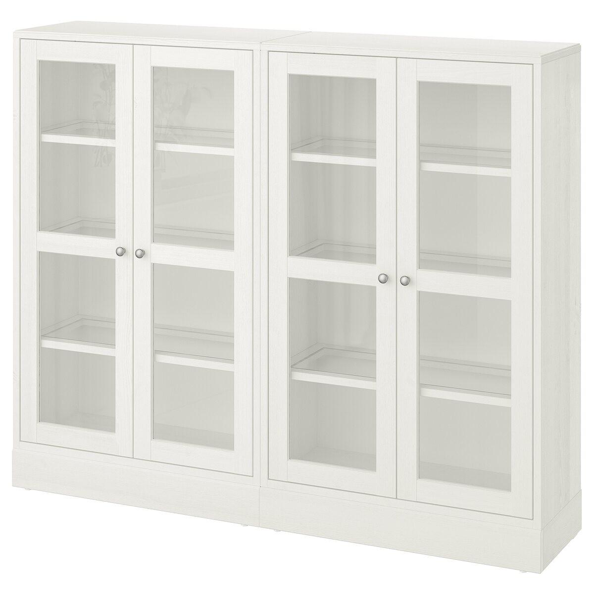 Dulap cu vitrina IKEA Havsta White 162x37x134 cm