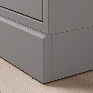 Dulap cu vitrina IKEA Havsta Gray 162x37x134 cm