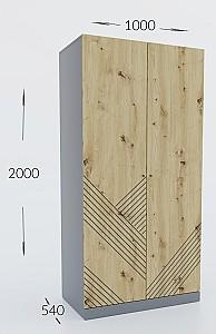 Dulap Confort-NV Bristol Antracit(Gri)/Stejar Artizan(Maro)