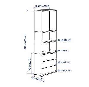 Dulap IKEA Eket dark grey 70x35x212 cm