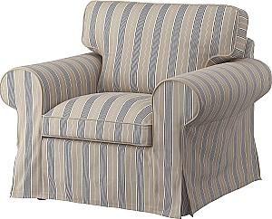 Fotoliu IKEA Ektorp/Karlshov cu puf Bej/Multicolor
