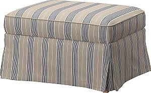 Fotoliu IKEA Ektorp/Karlshov cu puf Bej/Multicolor