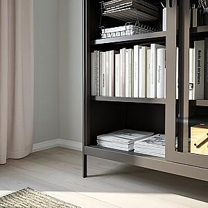 Dulap cu vitrina IKEA Idasen 120x140 Gri Inchis