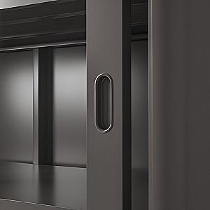 Dulap cu vitrina IKEA Idasen 120x140 Gri Inchis