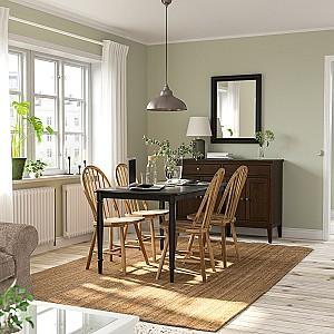Set de masa si scaune IKEA Danderyd/Skogsta 130cm (1+4) Negru/Acacia