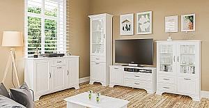 Dulap cu vitrina Neman Iunona MN-132-10 Alb Structural