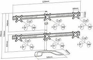 Suport pentru monitor Reflecta PLANO DeskStand 23-1010S