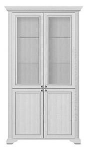 Dulap cu vitrina Yasen White 2D2W Pin Argintiu