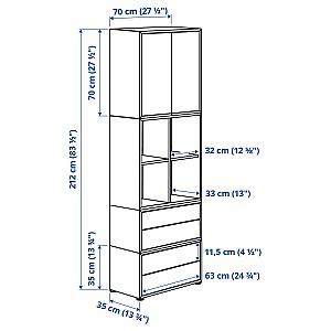 Dulap IKEA Eket dark gray 70x35x212 cm