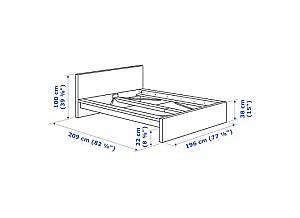 Pat IKEA Malm black-brown Lonset 180×200 cm
