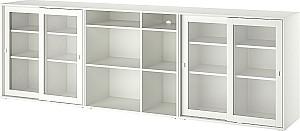 Dulap cu vitrina IKEA Vihals 285x37x90 Alb