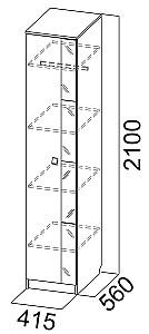 Dulap penal SV-Mebel Gamma 15 Prun Valis/Stejar Laptos
