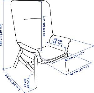 Fotoliu IKEA Vedbo Gunnared Gri Inchis