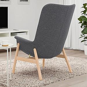 Fotoliu IKEA Vedbo Gunnared Gri Inchis