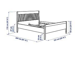 Pat IKEA Idanas white/Luroy 140x200 cm