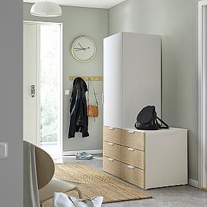 Antreu IKEA Platsa/Kalbaden 120x57x181 Alb/Aspect Pin Intens