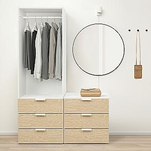 Antreu IKEA Platsa/Kalbaden 120x57x181 Alb/Aspect Pin Intens
