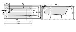 Cadă de baie Sanplast WP/Free 70x150+STW (610-040-0040-01)