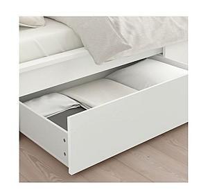 Pat IKEA Malm White Luroy 140×200 cm (2 cutii depozitare)
