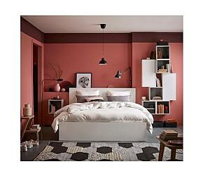 Pat IKEA Malm White Luroy 140×200 cm (2 cutii depozitare)