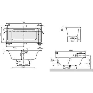 Cadă de baie Villeroy & Boch Architectura 180x80 (UBA180ARA2V01)