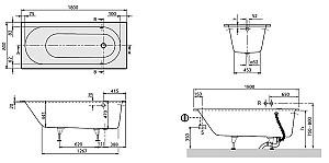 Cadă de baie Villeroy & Boch Oberon 180x80 (UBQ180OBE2V01)