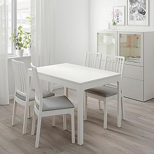 Set de masa si scaune IKEA Ekedalen / Ekedalen White Orrsta-gray (4 scaune )