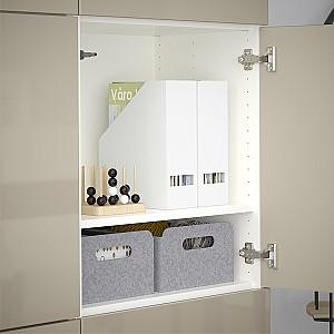 Dulap IKEA Besta/Selsviken 120x42x193 Alb/Lucios/Bej