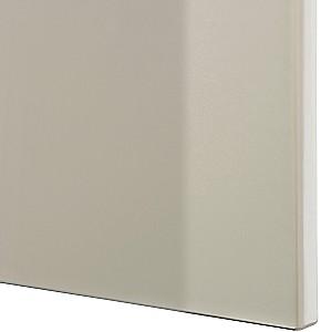 Dulap IKEA Besta/Selsviken 120x42x193 Alb/Lucios/Bej