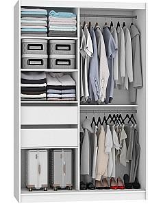 Dulap-cupe Belini Premium ME SZP6/1/B/W/0/KLP Alb Mat/Negru