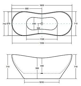 Cadă de baie Besco Viya