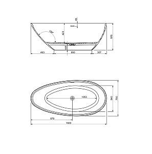 Cadă de baie Roca Vitalle Palo (2483710)