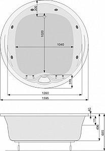 Cadă de baie PoolSpa Atlantyda 160