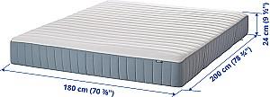 Saltea IKEA Valevag 180x200 Extra Ferma/Albastru