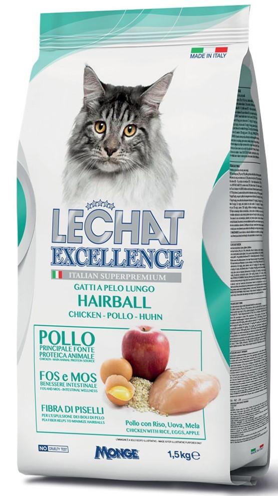 Hrana uscata pentru pisici Monge LECHAT EXCELLENCE HAIRBALL 1.5kg