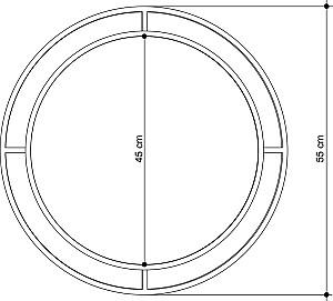 Oglindă DECO Bubble Gold