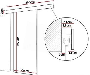 Usa de interior Space Meble Rubi I 76 Alb Mat