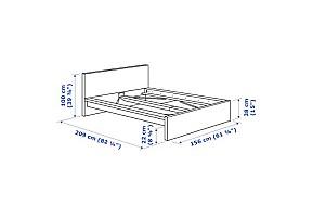 Pat IKEA Malm Gray Lonset 140×200 cm