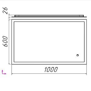 Oglindă Bayro Delta 1000x600 Led Touch