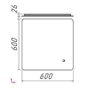 Oglindă Bayro Moon 600x600 (115273)