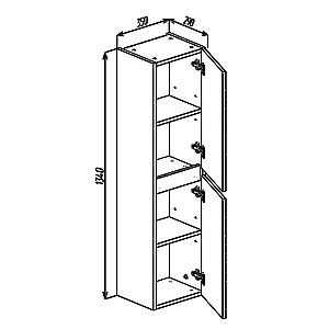 Dulap penal Bayro Avanti 350x1350 Alb
