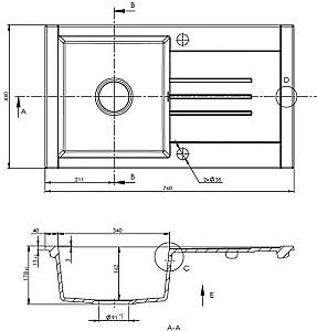 Chiuveta de bucatarie SanDonna Arona 760 Titan